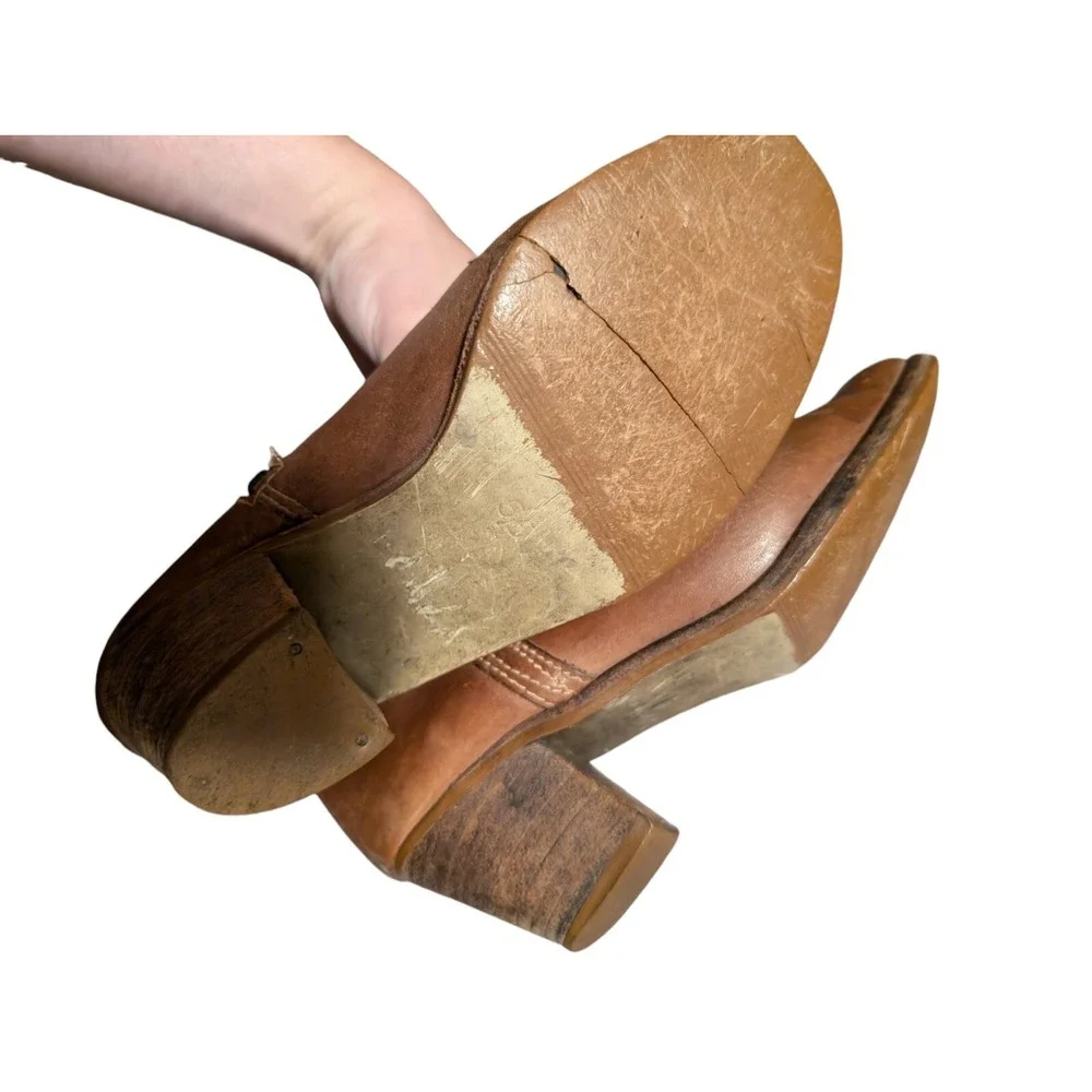 Vintage‎ Supple Leather Riding Boots | Brown Leather Knee High Boots 6.5 READ